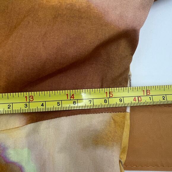 Exquise Brooklyn Dress Watercolor Belted Cotton Yellow Orange Pastels - Picture 11 of 17